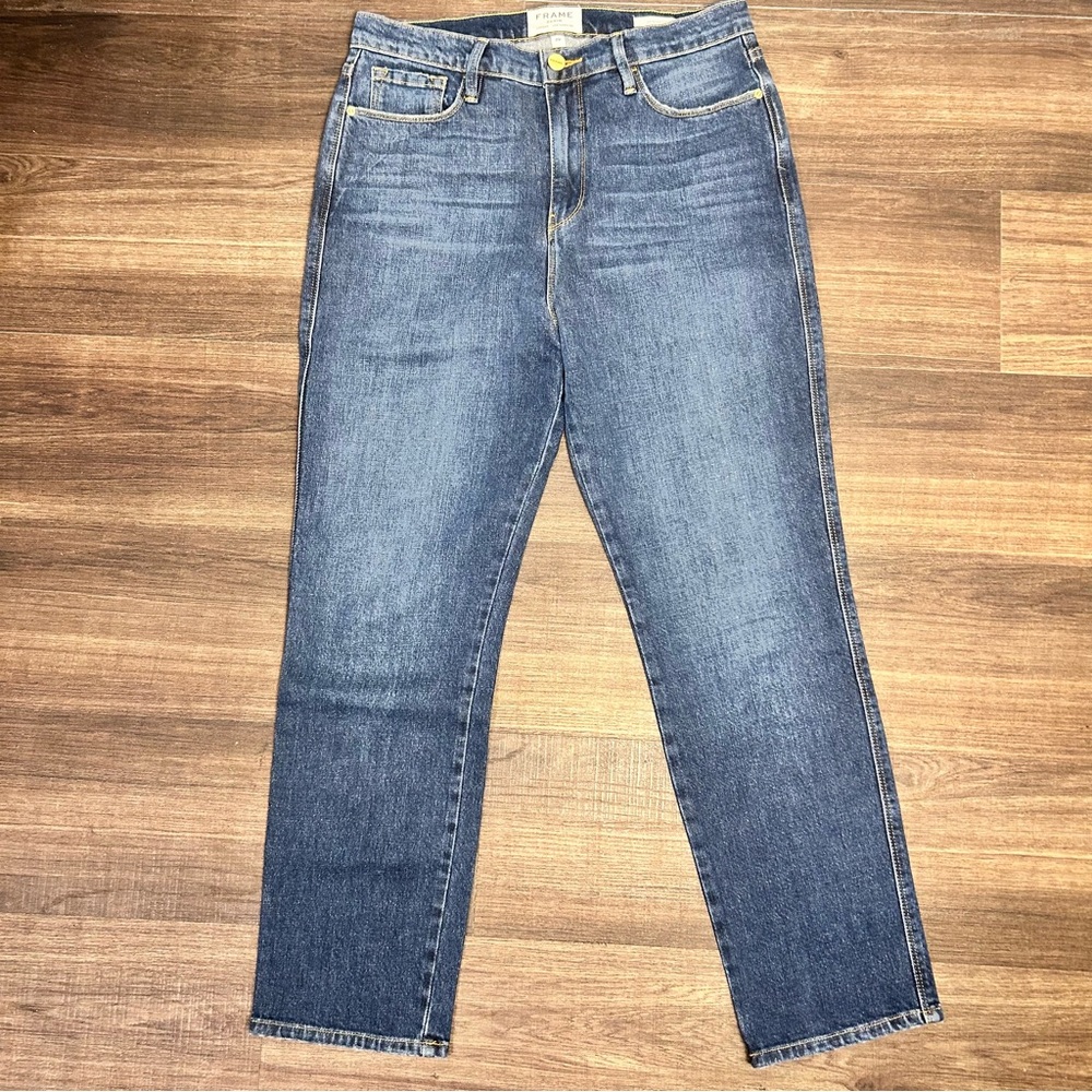 FRAME Le Sylvie Crop High Rise Straight Jeans – Size 29